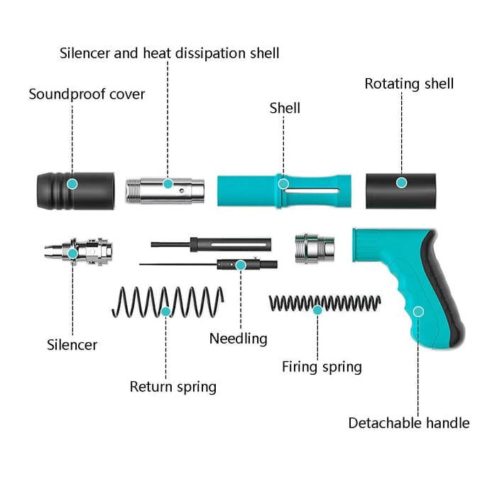 Nail Gun Riveting Tool - Wall Fastener, Pneumatic Concrete Nailer Machine uses