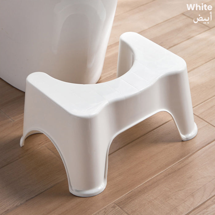 Non-Slip Toilet Foot Rest Stool for Western Toilet white – Comfortable Bathroom Squat Support Qatar