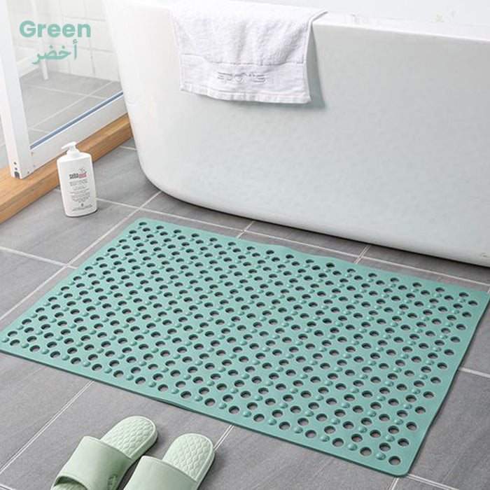 slip Extra Long Bathroom Shower Mat green