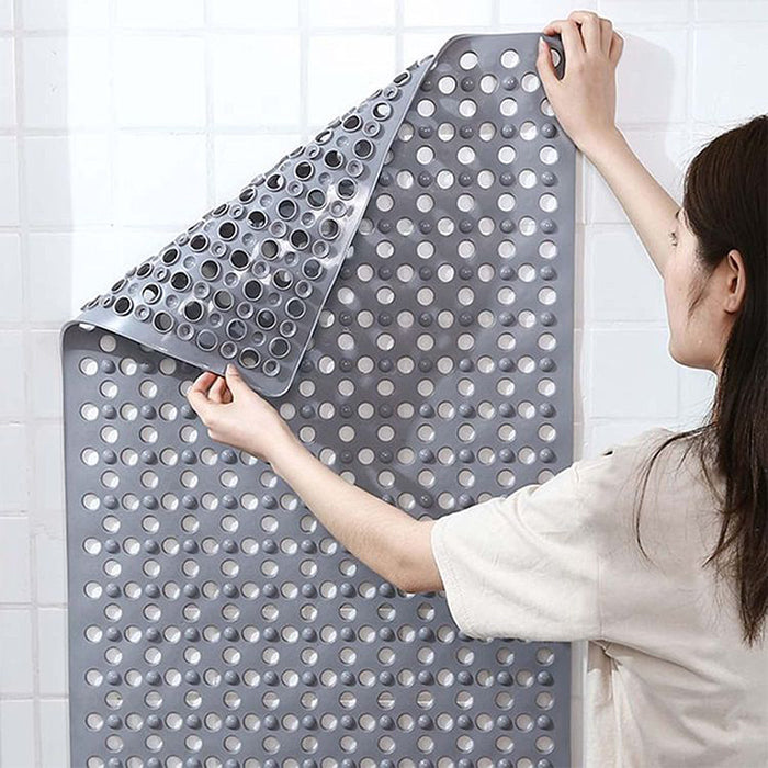 Non-slip Extra Long Bathroom Shower Mat_grey