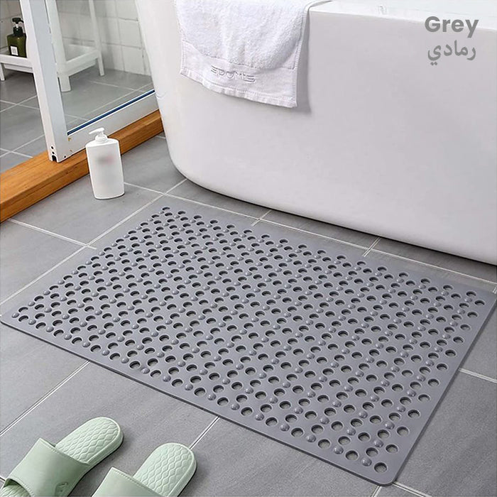 Non-slip Extra Long Bathroom Shower Mat grey