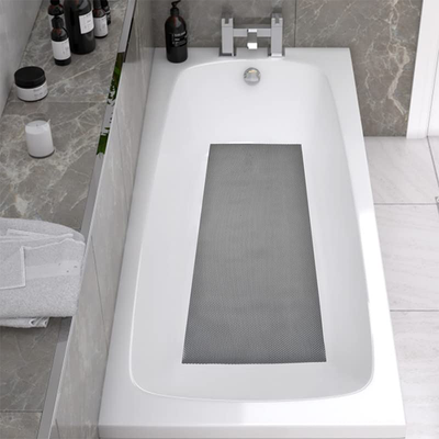 Grey rubber bathroom mat inside bathtub for slip protection Qatar