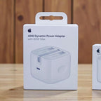 Apple power adapter retail box packaging front view product display Qatar