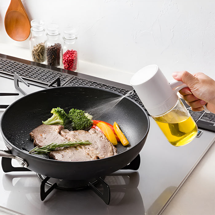 Oil Spray Bottle Household Frying Oil Spray Bottle Glass Oil Tank Healthier Cooking