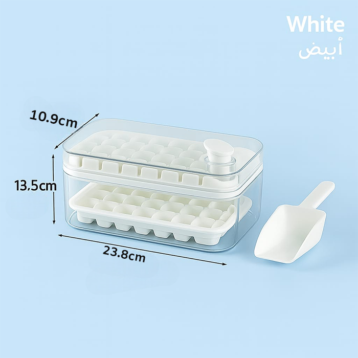 Ice maker countertop appliance with transparent lid and compact design, functioning as an efficient ice cube maker Qatar