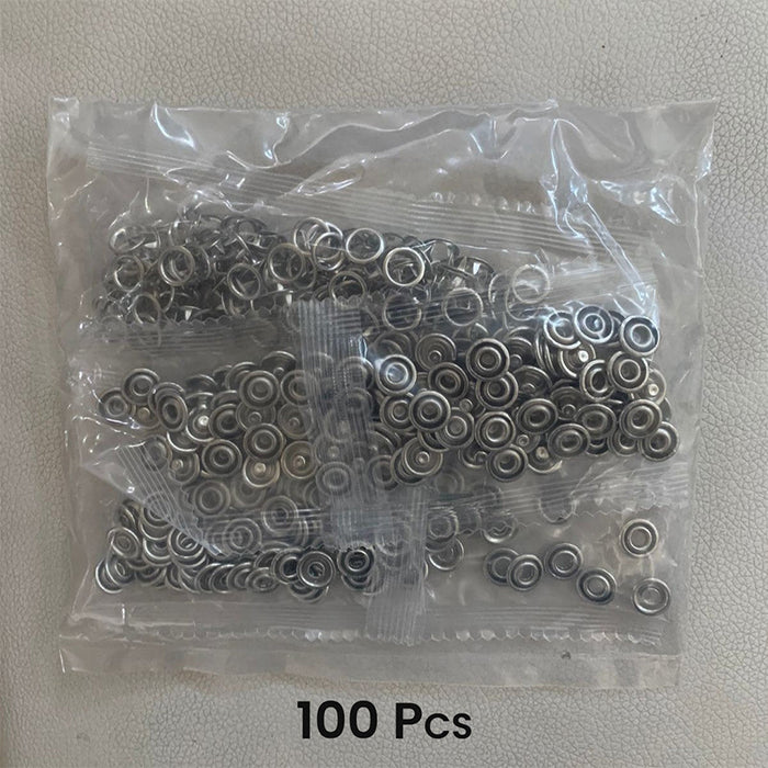 One Press Quick Button Fitter Plier, Stainless Steel Thickened Snap Button Fixer 100pcs