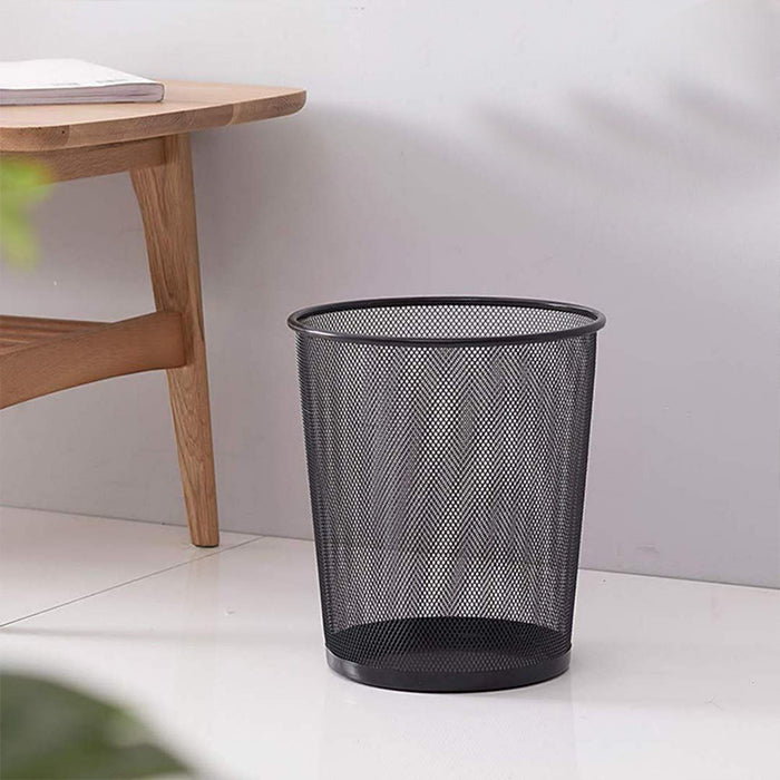 Open top round mesh trash can allowing easy disposal and airflow Qatar