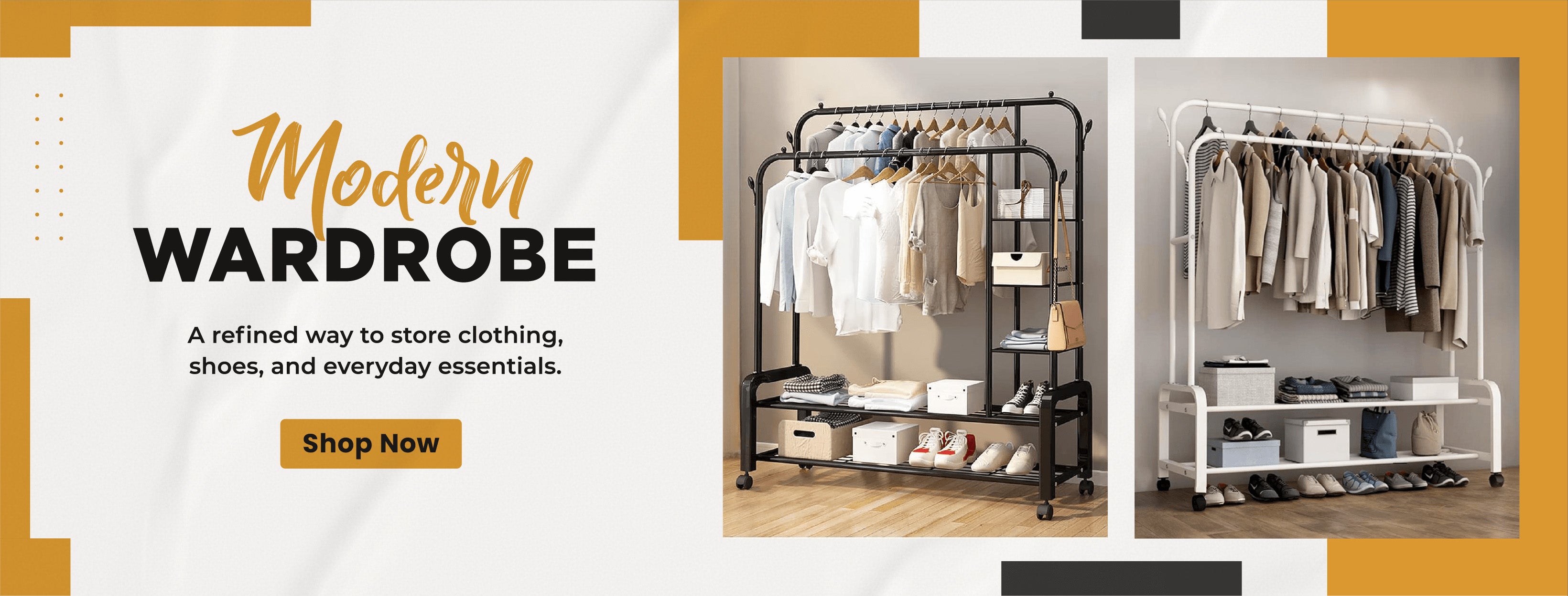 Modern cloth hanger stand with shoe rack for entryway storage – durable metal design at Homesouq Qatar