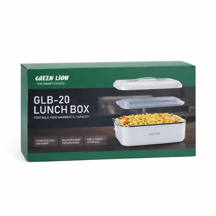 Portable lunch box packaging of Green Lion GLB 20 food warmer in Homesouq Qatar
