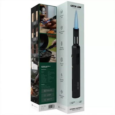 Green Lion storm lighter packaging box front and back design in Qatar homesouq Qatar