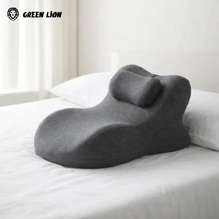 orthopedic wedge pillow placed on bed for sleeping and lounging comfort Homesouq Qatar