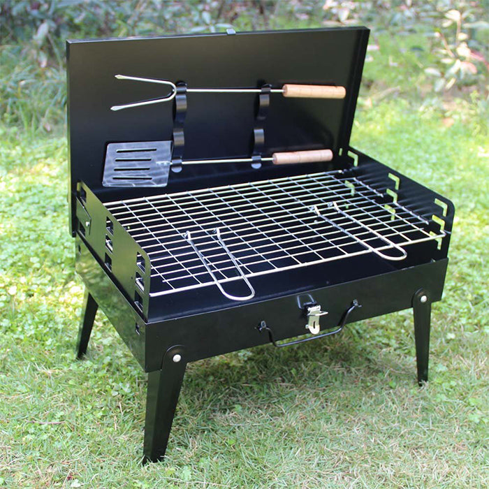 BBQ Grill with built-in grill toaster for easy outdoor cooking, durable design from Homesouq Qatar