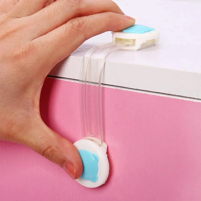 Pack of 2 Pcs Kids Cabinet Lock Child Safety Proof Security Protector Drawer Cabinets one hand operations