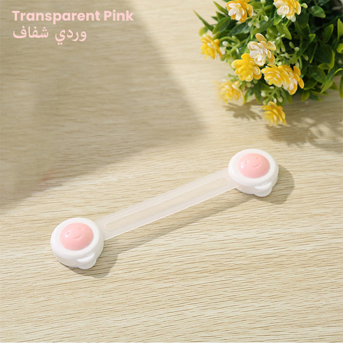 Pack of 2 Pcs Kids Cabinet Lock Child Safety Proof Security Protector Drawer Cabinets transparent pink