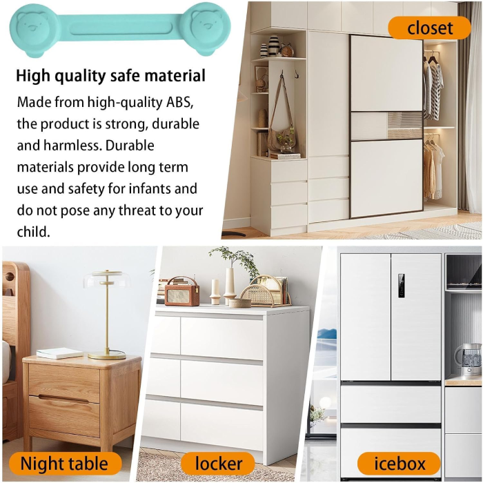 Pack of 2 Pcs Kids Cabinet Lock Child Safety Proof Security Protector  High quality safe material