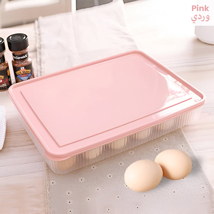 Plastic Egg Storage Box, Egg Storage Box Household Eggs Box Pink