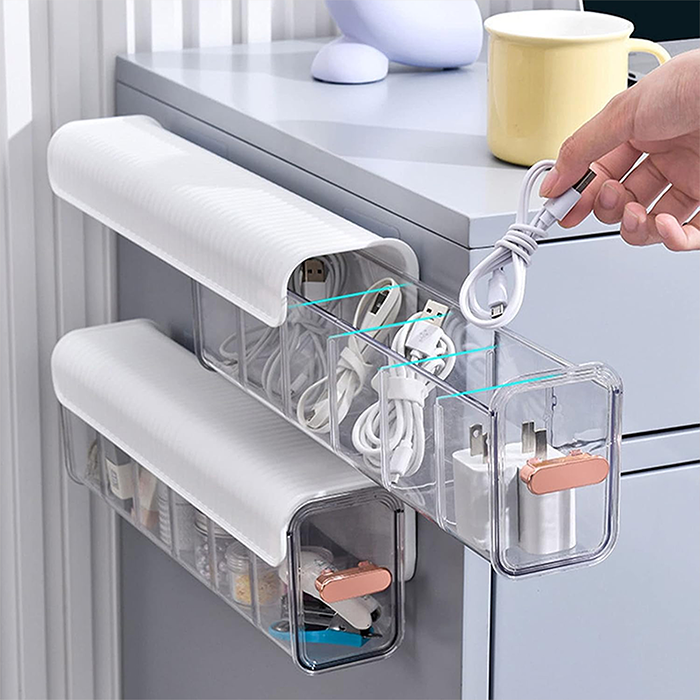 Plastic Punch-Free Multifunctional Seasoning Storage Box | Switchable 5 Cell Drawer