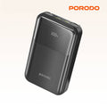 Porodo 10000 mAh 18W Powerbank with Type C and Lightning Cable - Black Homesouq Qatar