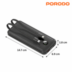 Slim black powerbank with LED indicator, fast charging portable power bank for phones and tablets Qatar