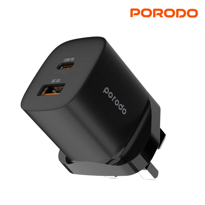 Porodo 33W PD GaN Quick Charger powers up to 60% in just 35 mins
