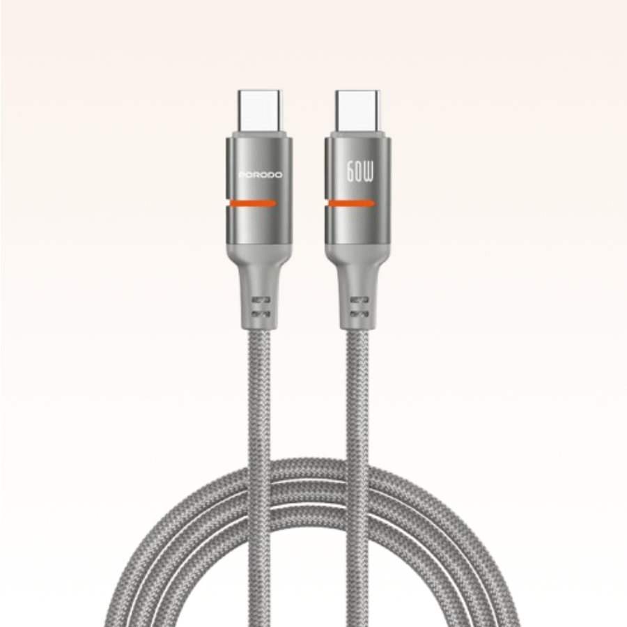 Porodo 60W Type-C to Type-C Braided Cable 3M
