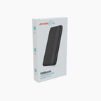 Porodo Blue 10000mAh Slim Power Bank features dual USB-A outputs and quick charge tech black