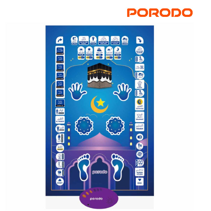 Porodo Kids Educational Interactive smart Prayer Mat - Blue Homesouq Qatar