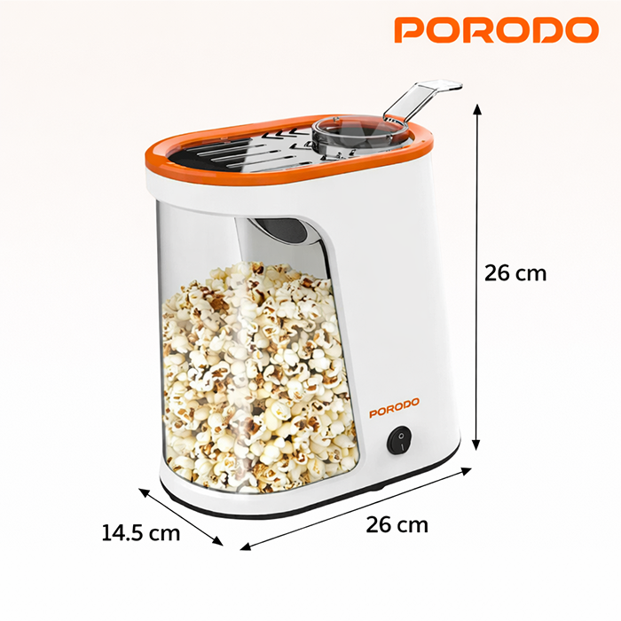 Popcorn maker air, popcorn maker in sleek white, perfect for quick, easy, and healthy homemade popcorn Qatar