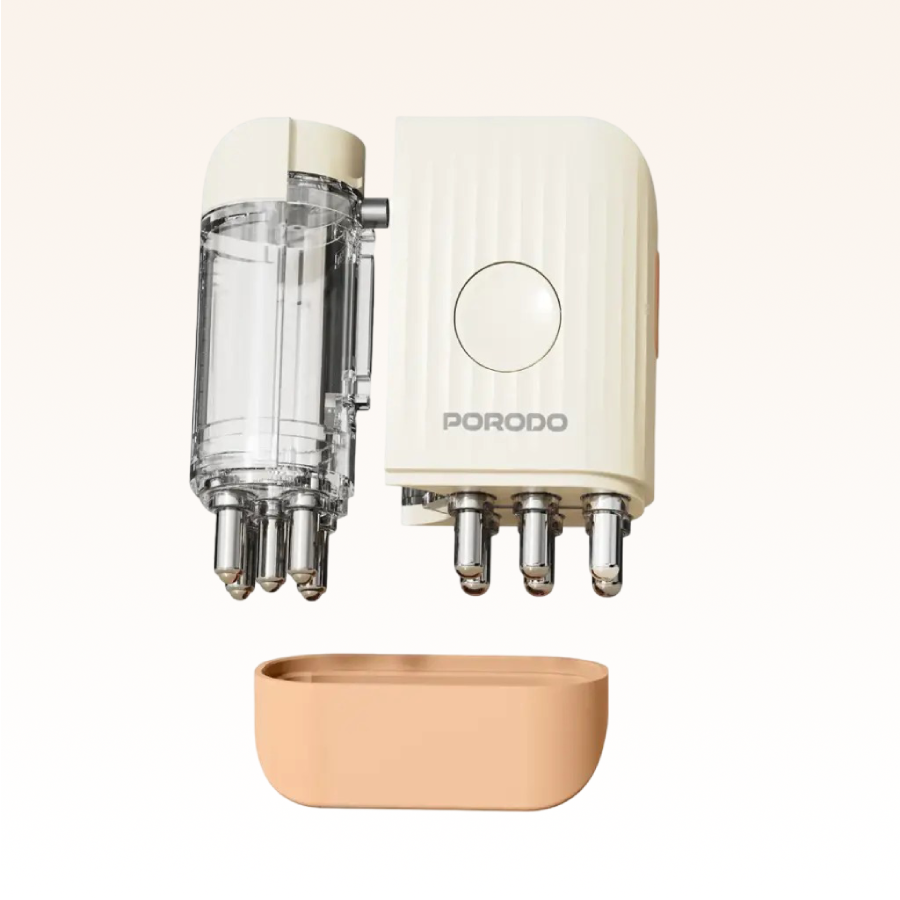 Porodo Lifestyle EMS & Red Light Hair Oil Applicator Scalp Massage - Beige
