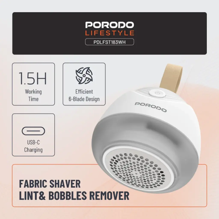 Porodo Lifestyle Fabric Shaver Lint & Bobbles Remover Lint & Pill Remover
