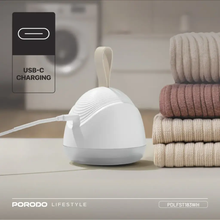 Porodo Lifestyle Fabric Shaver Lint & Bobbles Remover USB-C Charging

