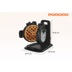 Stainless steel vertical waffle iron with drip-free design, compact waffle maker machine for evenly cooked waffles Qatar