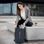 Porodo Lifestyle Water-Proof Oxford Fanny Pack With USB-A Port Anti-Theft Protection
