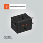 Porodo Most Reliable and Efficient Power Solution is a unique power block designed to work Simultaneous Charging
