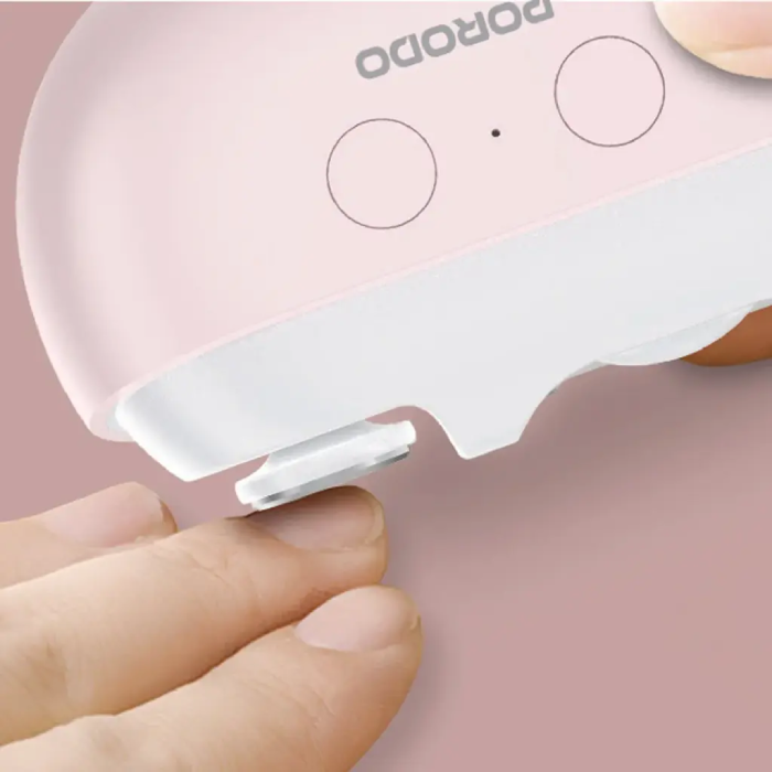 Porodo Multi-Function Electric Nail Clipper with Dual-Speed Settings for Trimming Polishing Magnetic Safety Cover

