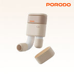 Porodo Portable Shoe Dryer uses a 100W motor, 4500rpm fan, and 360° hot 