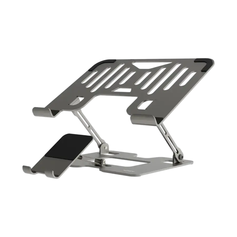 Porodo Smart Folding Stand offers sturdy, ergonomic support for laptops and tablets Non-Slip & Secure
