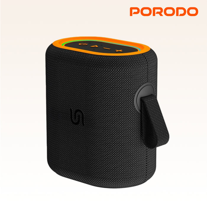 Porodo Soundtec Rave Speaker delivers powerful sound with a 12W output, 8-hour playtime