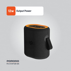 Porodo Soundtec Rave Speaker delivers powerful sound with a 12W output, 8-hour playtime Out put power