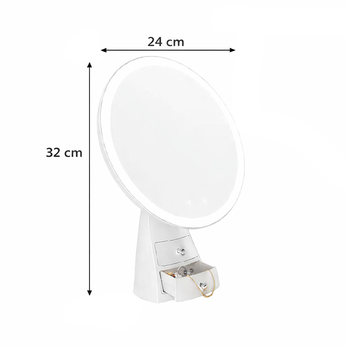 LED makeup mirror with adjustable lighting and sleek vanity mirror design for clear, shadow-free grooming Qatar