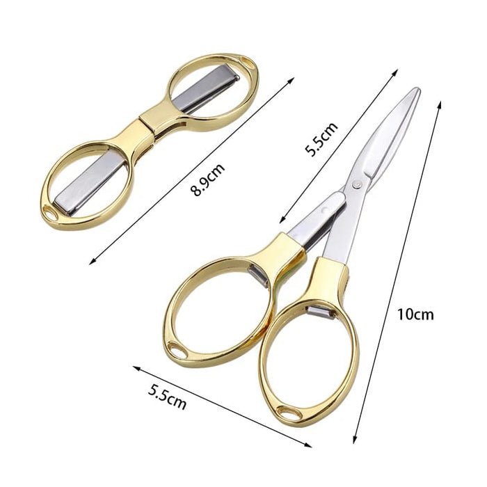 Portable Folding Pocket Scissors, Stainless Steel Small Mini Shear dimensions