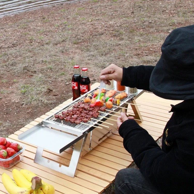 Folding Barbecue Charcoal Grill Heavy Duty Portable BBQ Rack Outdoor Cooking ultimate cooking