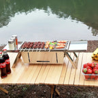 Folding Barbecue Charcoal Grill Heavy Duty Portable BBQ Rack Outdoor Cooking versatile