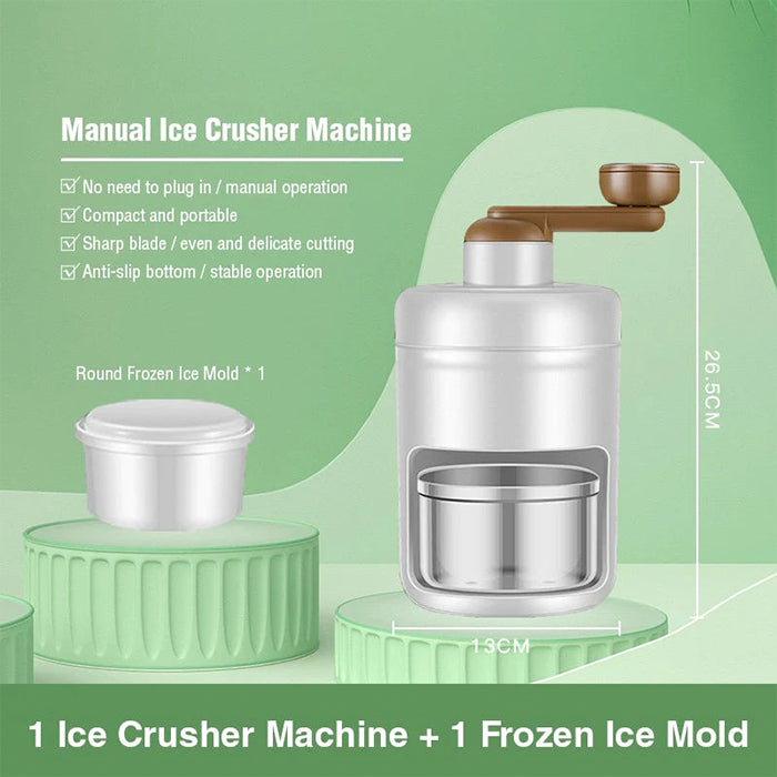 Portable Manual Ice Crusher or Grinder For Drinks - Home Office Use easy to use