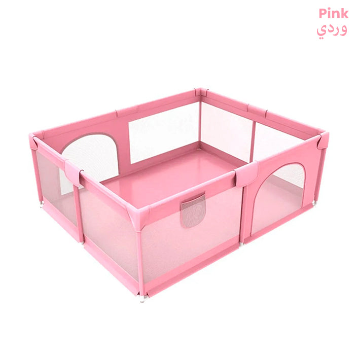 Portable Large Baby Fence Area, Large Baby Playpen, Anti-Slip Play Yard For Toddlers Pink