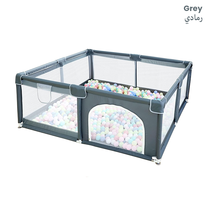 Portable Large Baby Fence Area, Large Baby Playpen, Anti-Slip Play Yard For Toddlers grey
