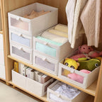 Space-saving wardrobe organizer storage organizer featuring breathable cloth storage rack by Homesouq Qatar