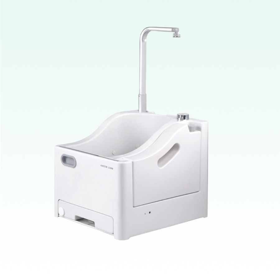 Portable Wudu machine with 3-hour battery, foot pedal, and dual water tanks—ideal for home or travel