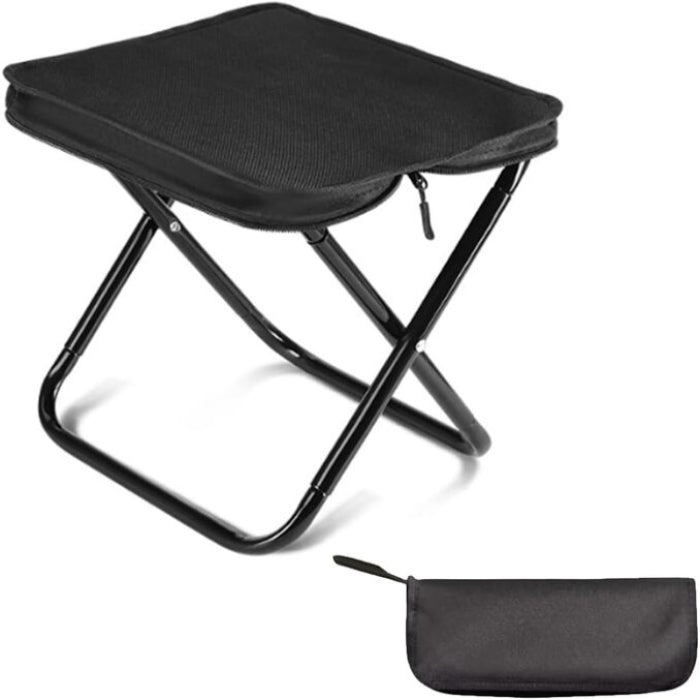 Portable camping stool chair with compact foldable design for outdoor use, lightweight build from Homesouq Qatar