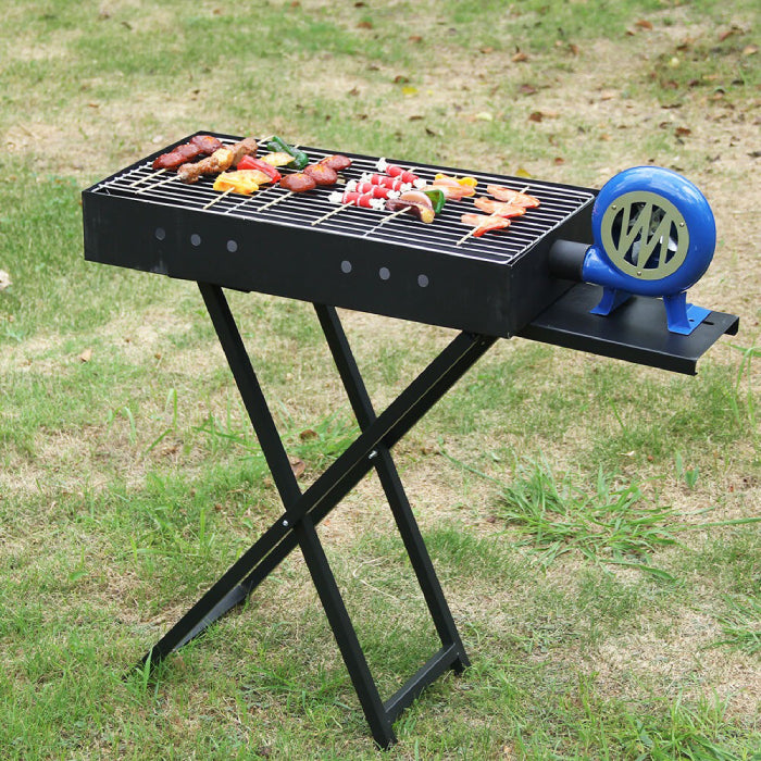 Portable charcoal barbecue grill for outdoor grilling and camping, designed for easy use by Homesouq Qatar